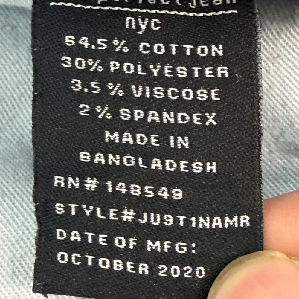 The Perfect Jean Slim Fit Mens 34x32 Blue Medium Wash Stretch Denim JUST1NAMR
